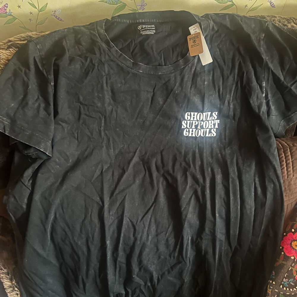 Victoria Secret PINK Limited Edition Black Ghouls Support Ghouls' T-Shirt